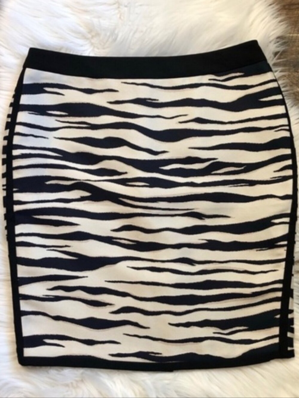 Ann Taylor Zebra Jacquard Print Pencil Skirt
